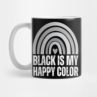 black is my happy color Mug